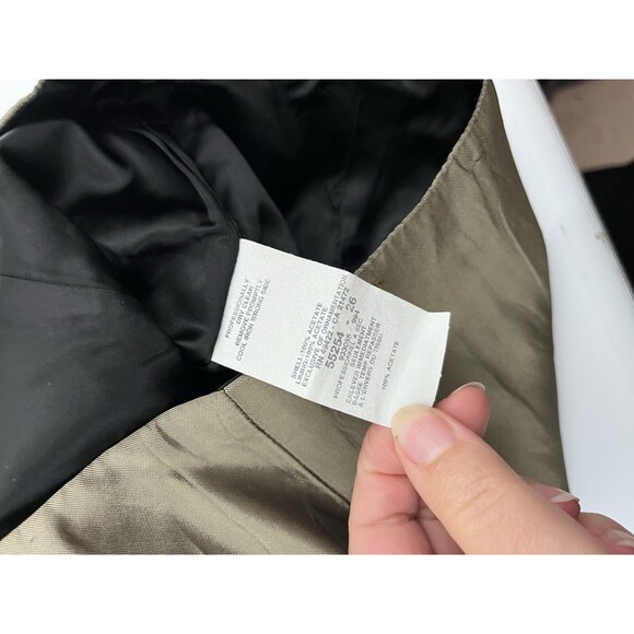 Jessica McClintock Collections Skirt Green Satin '90s Y2K Maxi Skirt Size 8 - Picture 6 of 6